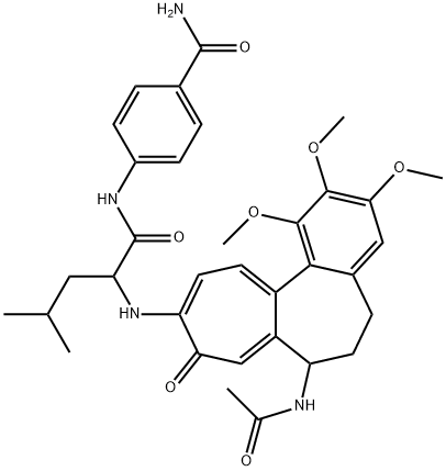 4-[[2-[(7-acetamido-1,2,3-trimethoxy-9-oxo-6,7-dihydro-5H-benzo[a]heptalen-10-yl)amino]-4-methylpentanoyl]amino]benzamide 结构式