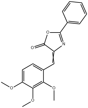 (4Z)-2-phenyl-4-[(2,3,4-trimethoxyphenyl)methylidene]-1,3-oxazol-5-one 结构式