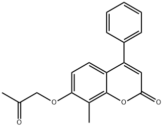 8-methyl-7-(2-oxopropoxy)-4-phenylchromen-2-one 结构式