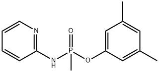 N-[(3,5-二甲基苯氧基)(甲基)磷酰基]吡啶-2-胺 结构式