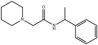N-(1-phenylethyl)-2-piperidin-1-ylacetamide 结构式