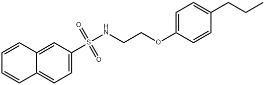 N-[2-(4-propylphenoxy)ethyl]naphthalene-2-sulfonamide 结构式