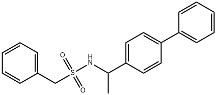 1-phenyl-N-[1-(4-phenylphenyl)ethyl]methanesulfonamide 结构式