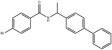 4-bromo-N-[1-(4-phenylphenyl)ethyl]benzamide 结构式