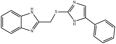 2-[(5-phenyl-1H-imidazol-2-yl)sulfanylmethyl]-1H-benzimidazole 结构式