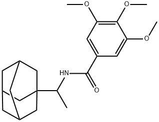 N-[1-(1-adamantyl)ethyl]-3,4,5-trimethoxybenzamide 结构式