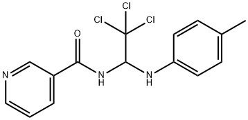 N-[2,2,2-trichloro-1-(4-methylanilino)ethyl]pyridine-3-carboxamide 结构式