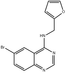 6-bromo-N-(furan-2-ylmethyl)quinazolin-4-amine 结构式