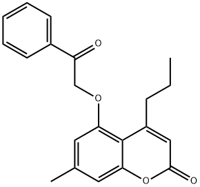 7-methyl-5-phenacyloxy-4-propylchromen-2-one 结构式