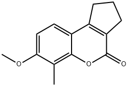 7-methoxy-6-methyl-2,3-dihydro-1H-cyclopenta[c]chromen-4-one 结构式