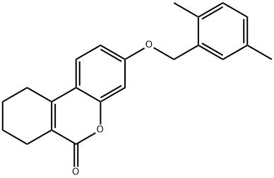 3-[(2,5-dimethylphenyl)methoxy]-7,8,9,10-tetrahydrobenzo[c]chromen-6-one 结构式