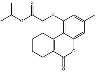 propan-2-yl 2-[(3-methyl-6-oxo-7,8,9,10-tetrahydrobenzo[c]chromen-1-yl)oxy]acetate 结构式