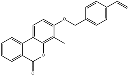 3-[(4-ethenylphenyl)methoxy]-4-methylbenzo[c]chromen-6-one 结构式