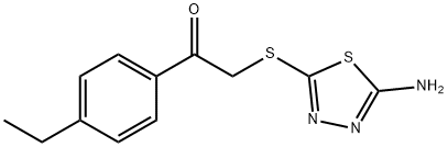 2-[(5-amino-1,3,4-thiadiazol-2-yl)sulfanyl]-1-(4-ethylphenyl)ethanone 结构式