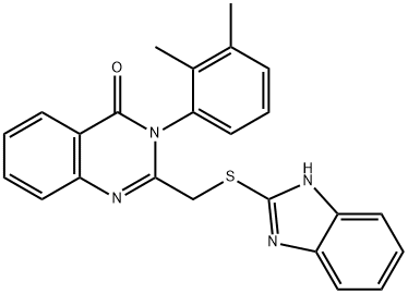 2-(1H-benzimidazol-2-ylsulfanylmethyl)-3-(2,3-dimethylphenyl)quinazolin-4-one 结构式