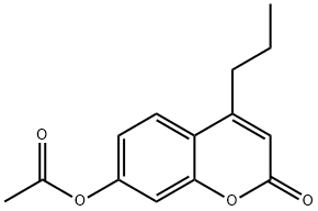 (2-oxo-4-propylchromen-7-yl) acetate 结构式