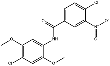 4-chloro-N-(4-chloro-2,5-dimethoxyphenyl)-3-nitrobenzamide 结构式
