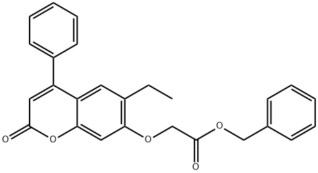 benzyl 2-(6-ethyl-2-oxo-4-phenylchromen-7-yl)oxyacetate 结构式