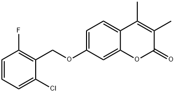 7-[(2-chloro-6-fluorophenyl)methoxy]-3,4-dimethylchromen-2-one 结构式