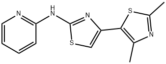 4-(2,4-dimethyl-1,3-thiazol-5-yl)-N-pyridin-2-yl-1,3-thiazol-2-amine 结构式
