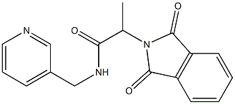 2-(1,3-dioxoisoindol-2-yl)-N-(pyridin-3-ylmethyl)propanamide 结构式