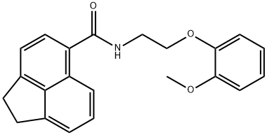 N-[2-(2-methoxyphenoxy)ethyl]-1,2-dihydroacenaphthylene-5-carboxamide 结构式