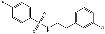 4-bromo-N-[2-(3-chlorophenyl)ethyl]benzenesulfonamide 结构式