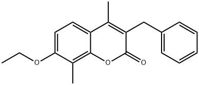 3-benzyl-7-ethoxy-4,8-dimethylchromen-2-one 结构式