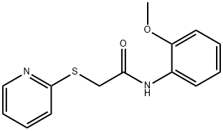 N-(2-methoxyphenyl)-2-pyridin-2-ylsulfanylacetamide 结构式
