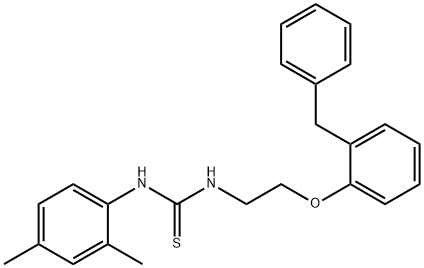 1-[2-(2-benzylphenoxy)ethyl]-3-(2,4-dimethylphenyl)thiourea 结构式