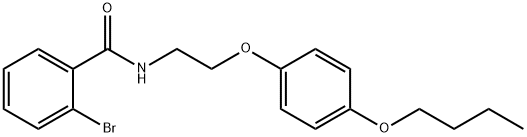 2-bromo-N-[2-(4-butoxyphenoxy)ethyl]benzamide 结构式