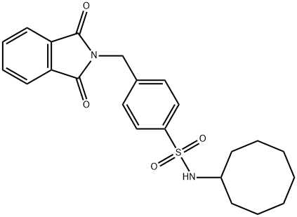 N-cyclooctyl-4-[(1,3-dioxoisoindol-2-yl)methyl]benzenesulfonamide 结构式