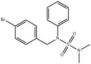 N-[(4-bromophenyl)methyl]-N-(dimethylsulfamoyl)aniline 结构式