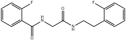 2-fluoro-N-[2-[2-(2-fluorophenyl)ethylamino]-2-oxoethyl]benzamide 结构式