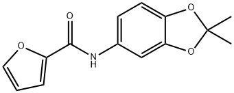 N-(2,2-dimethyl-1,3-benzodioxol-5-yl)furan-2-carboxamide 结构式