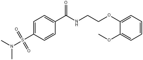 4-(dimethylsulfamoyl)-N-[2-(2-methoxyphenoxy)ethyl]benzamide 结构式