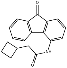 2-cyclobutyl-N-(9-oxofluoren-4-yl)acetamide 结构式