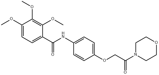 2,3,4-trimethoxy-N-[4-(2-morpholin-4-yl-2-oxoethoxy)phenyl]benzamide 结构式