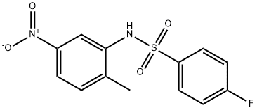 4-fluoro-N-(2-methyl-5-nitrophenyl)benzenesulfonamide 结构式