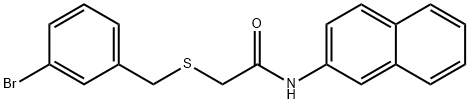 2-[(3-bromophenyl)methylsulfanyl]-N-naphthalen-2-ylacetamide 结构式