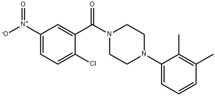 (2-chloro-5-nitrophenyl)-[4-(2,3-dimethylphenyl)piperazin-1-yl]methanone 结构式