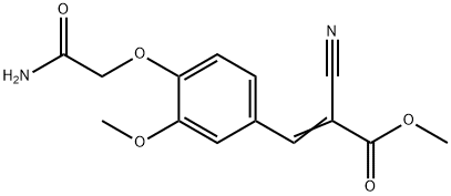 methyl (E)-3-[4-(2-amino-2-oxoethoxy)-3-methoxyphenyl]-2-cyanoprop-2-enoate 结构式