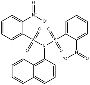 N-naphthalen-1-yl-2-nitro-N-(2-nitrophenyl)sulfonylbenzenesulfonamide 结构式