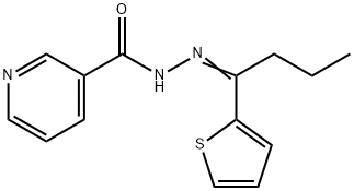 N-[(E)-1-thiophen-2-ylbutylideneamino]pyridine-3-carboxamide 结构式
