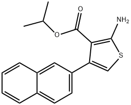 propan-2-yl 2-amino-4-naphthalen-2-ylthiophene-3-carboxylate 结构式