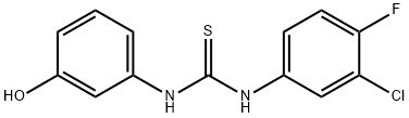 1-(3-chloro-4-fluorophenyl)-3-(3-hydroxyphenyl)thiourea 结构式