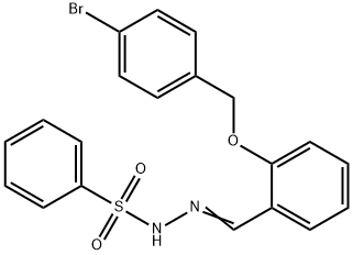 N-[(E)-[2-[(4-bromophenyl)methoxy]phenyl]methylideneamino]benzenesulfonamide 结构式