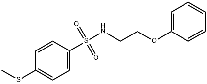 4-methylsulfanyl-N-(2-phenoxyethyl)benzenesulfonamide 结构式