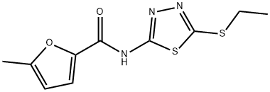 N-(5-ethylsulfanyl-1,3,4-thiadiazol-2-yl)-5-methylfuran-2-carboxamide 结构式