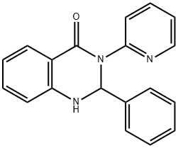 2-phenyl-3-pyridin-2-yl-1,2-dihydroquinazolin-4-one 结构式